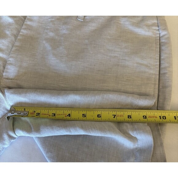 UNTUCKIT Paumanok Linen Blend Shorts Size 36 Chino Khaki Preppy Golf Beach Flex - Picture 12 of 13